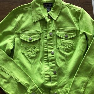 Green jean jacket